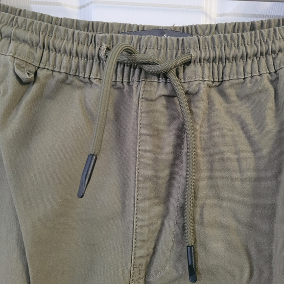 Men Size Medium Denim Co. Green Cuffed Cargo Pants - Picture 3 of 10